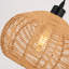 1 - Light  Rattan Farmhouse Bohemian Single Globe Pendant