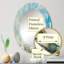 Bleu et noir liquide Tender Art - miroir mural moderne ovale-1195680506