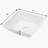 16X16 Inch White Ceramic Square Vessel Bathroom Sink