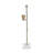 4.8x3x15.5" Aluminum Taper Candle Holder with Abstract Human Design and Marble Stand