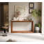 60-Inch Rectangular Solid Wood Veneer Console Table With Ample Storage For Entryway And Living Room Use-1530383761