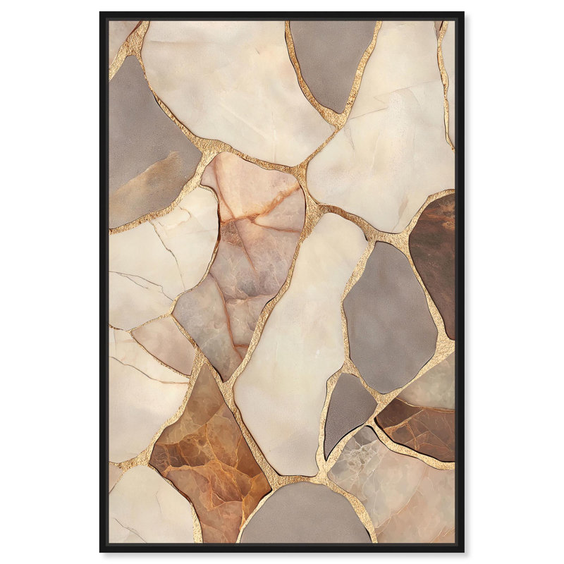 Art texturé abstrait sur toile texturé , Cadre flottant noir, H 55 po x l 37 po