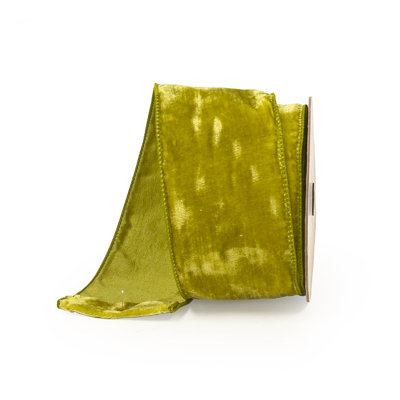 GREEN VELVET DUPION RIBBON