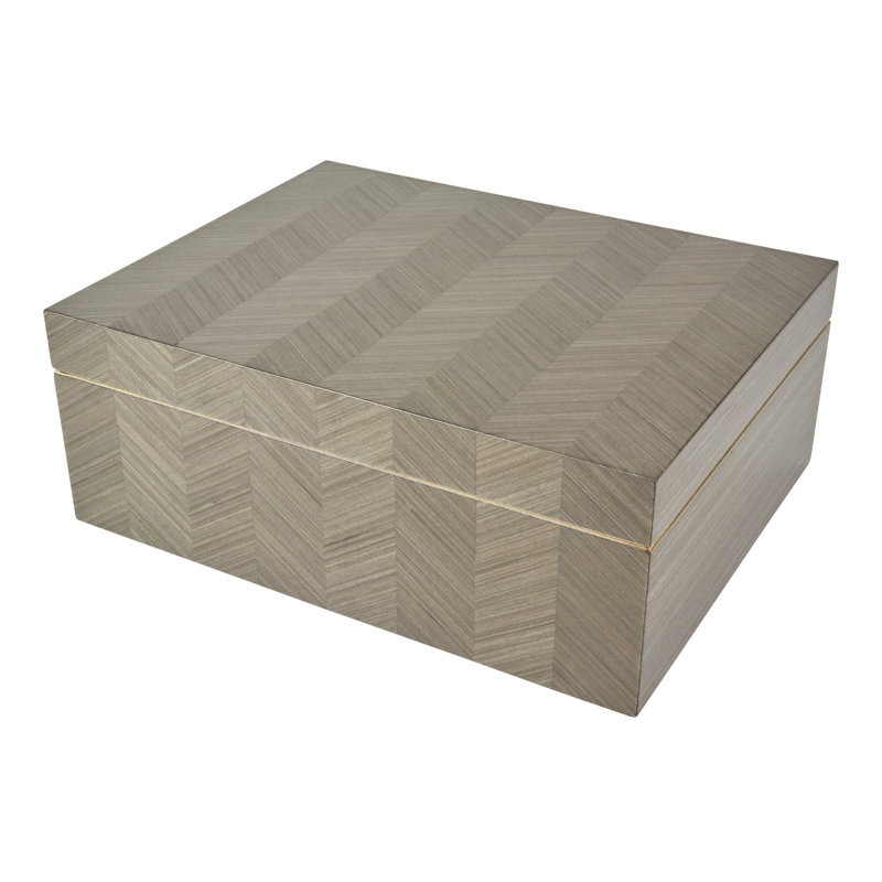 Wood Decorative Box, Gray