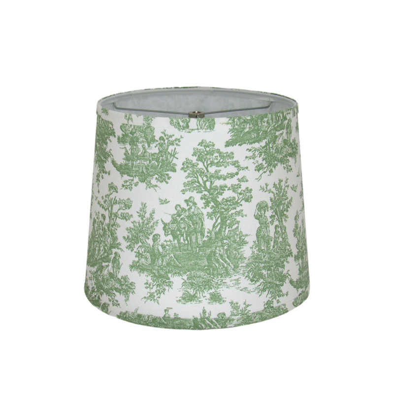 Abat-jour tambour en coton Sage Toile, H 10 po x l 12 po x P 12 po