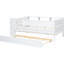 Lit de jour simple avec tiroirs et couchette, rangement pour la tête de lit, tables, tiroirs White Delight, finition pure