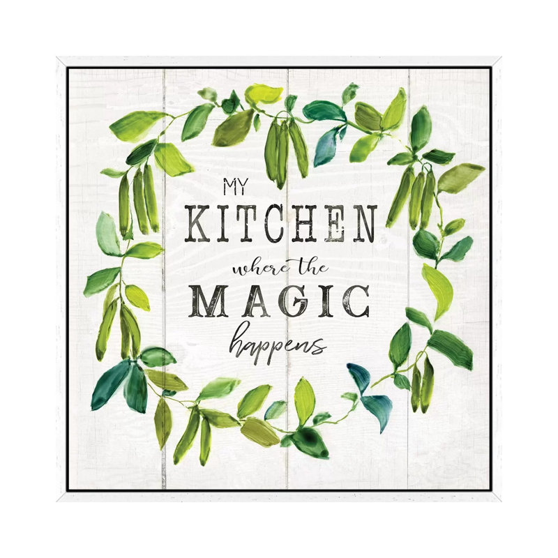 Kitchen Magic by Nan - Print on Canvas, White Framed, 45.72 cm H x 45.72 cm W