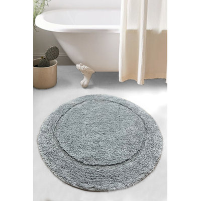 High-Quality Cotton Bathmat, 35.4 x 35.4 inches | 100% Cotton, 1.76 lbs, 1600 g/m² | Soft & Absorbent, Machine Washable at 86°F, Grey Colour | Perfect for Bathroom, Luxurious Comfort & Easy Care