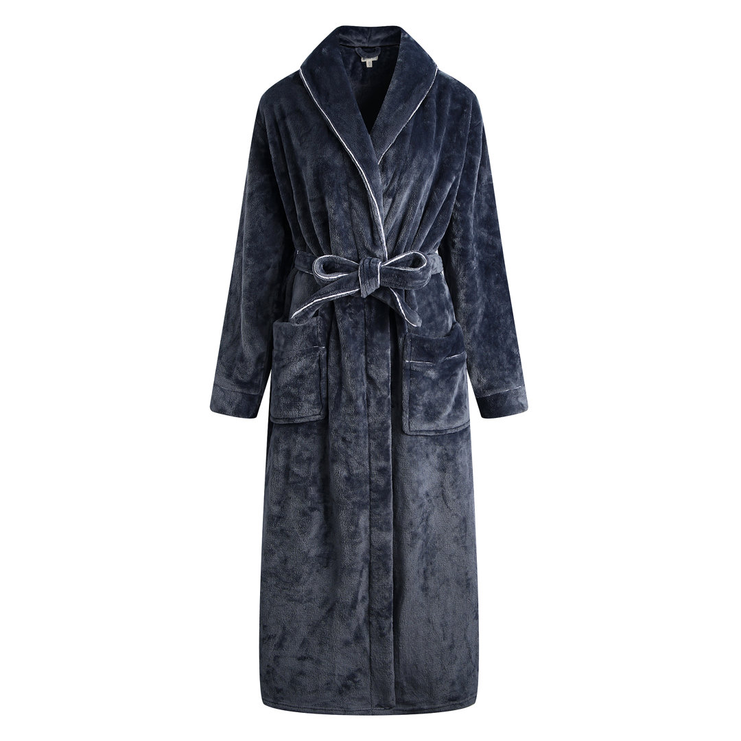 Montesano Terry Cloth Girl / Woman+ Ankle Bathrobe with Pockets Alwyn Home