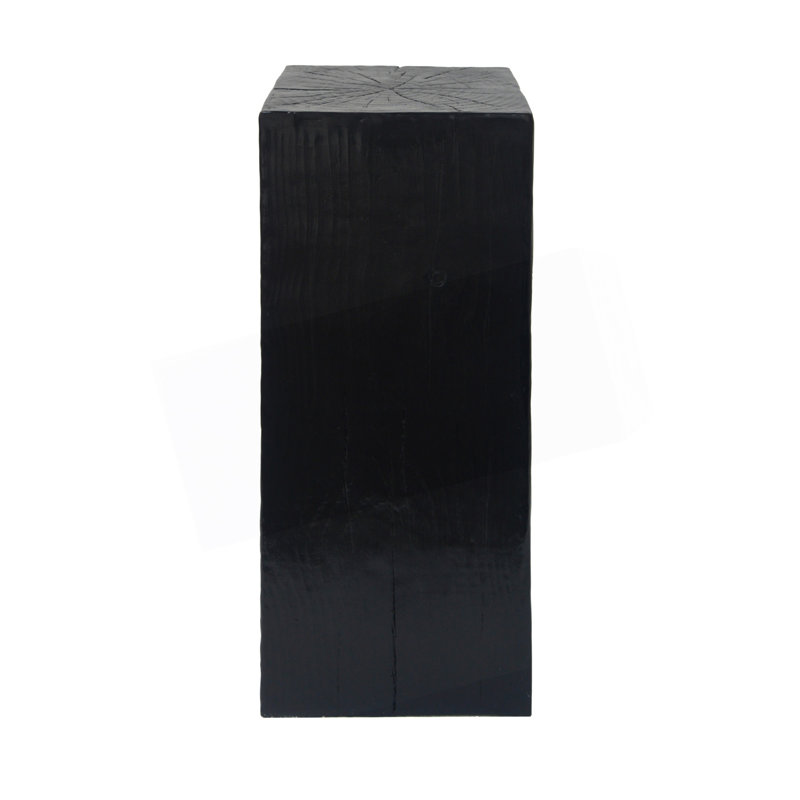 Square-Column End Table, Accent Side Table, Black