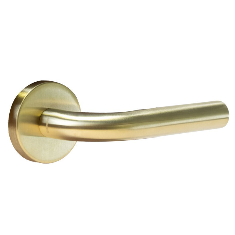 Single Dummy Door Lever Set, Left, Satin Brass