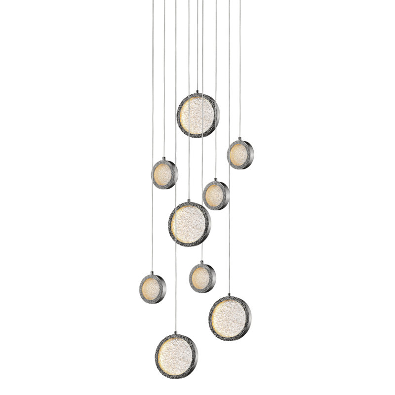 Bottega 9 - Light LED Pendant, Polished Nickel