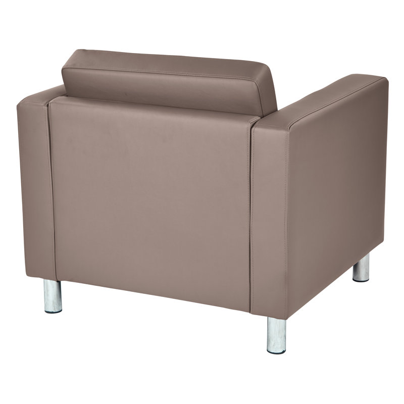 Chaise longue de 32 po de largeur Desantiago, Similicuir antimicrobien stratus