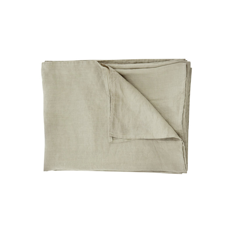 Milo 100% Linen Solid Colour Bedspread, Beige