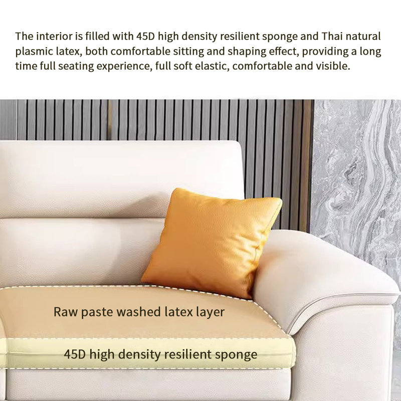 Modern simple comfortable row sofa, 35.42" H x 102.36" W x 37.4" D