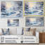 «Winter River fenêtre vue II - Paysage d'hiver grand art mural»-372933146-372933149