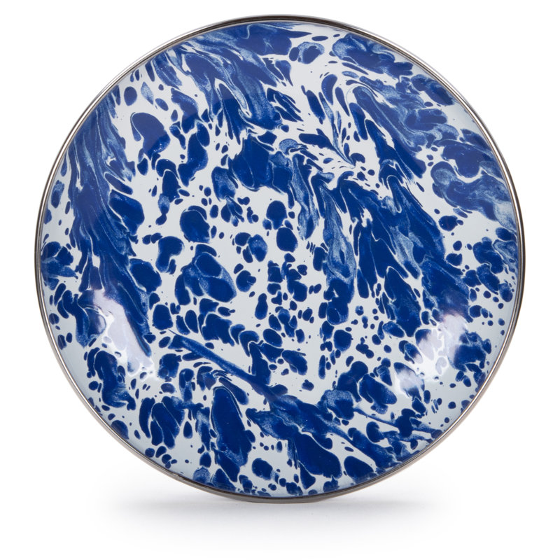 Cobalt Swirl Enamelware Appetizer Plate