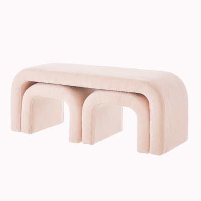Set of 3 U-Shaped Modern Bench