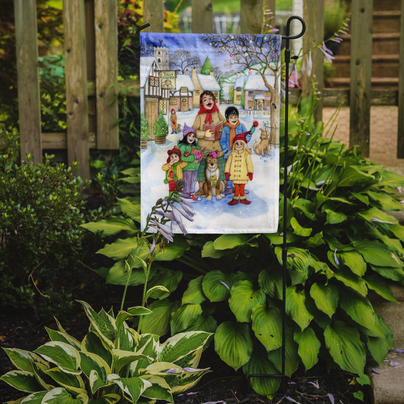 Drapeau de jardin Cassilis Christmas Carol Singers, H 15 po x l 11 po