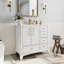 Lavabo de salle de bain autoportant 35,6 po Mid-Century avec beaucoup de rangement-1345573884