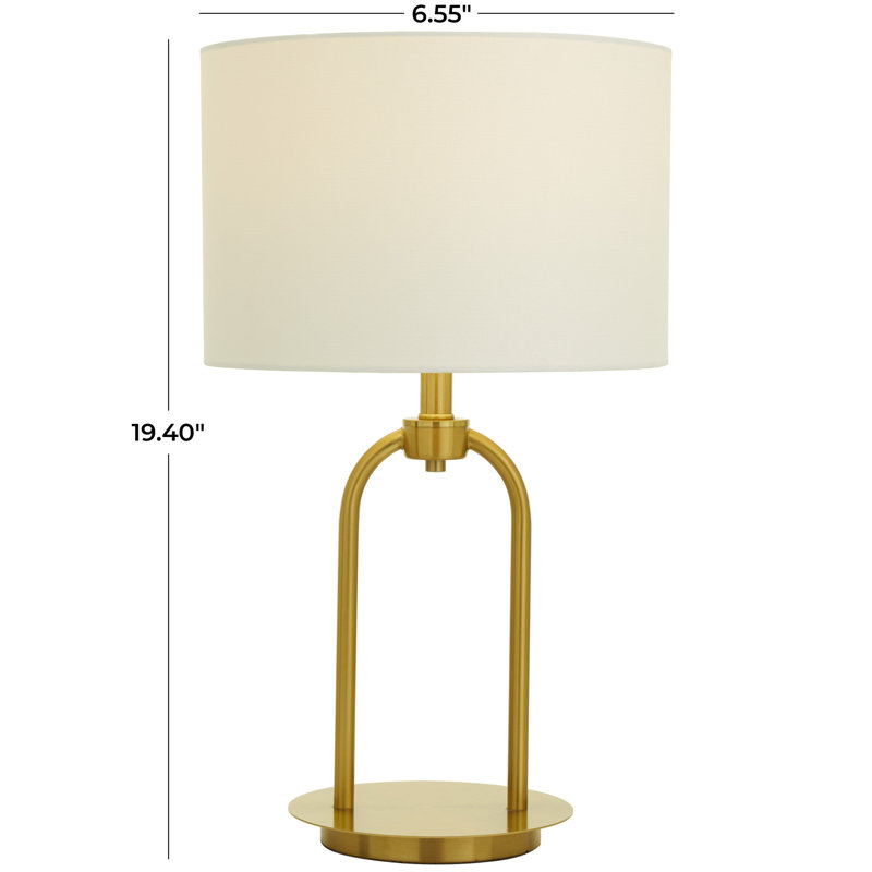 Lampe de table dorée, H 24 po x l 14 po x P 14,1 po