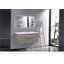 Meuble-lavabo flottant 60 po avec lavabo, meuble-lavabo mural moderne 60 po avec lavabo double en résine et tiroirs à fermeture en douceur, gris cendré 24V11-60DAG-1392656179