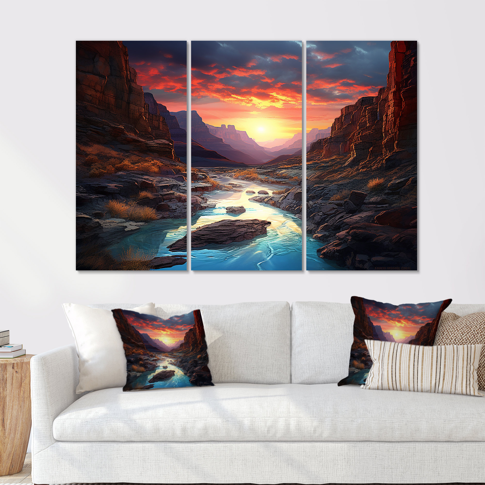 Loon Peak® Canyon Desert Sunset I - Canyon Canvas Art Set | Wayfair