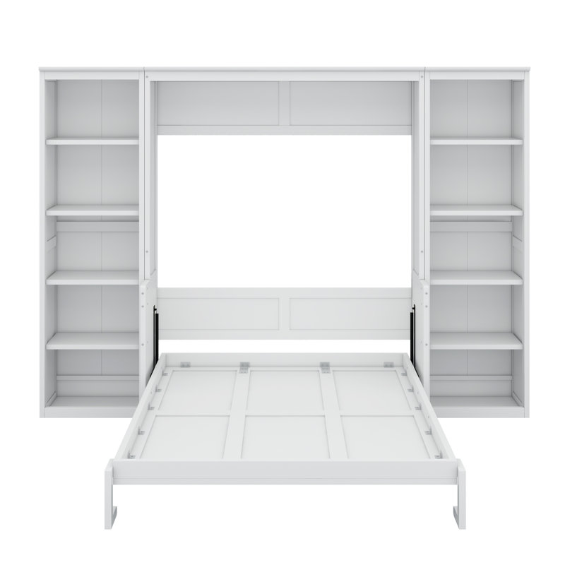 Murphy Bed With Desk And Bookshelf, Full