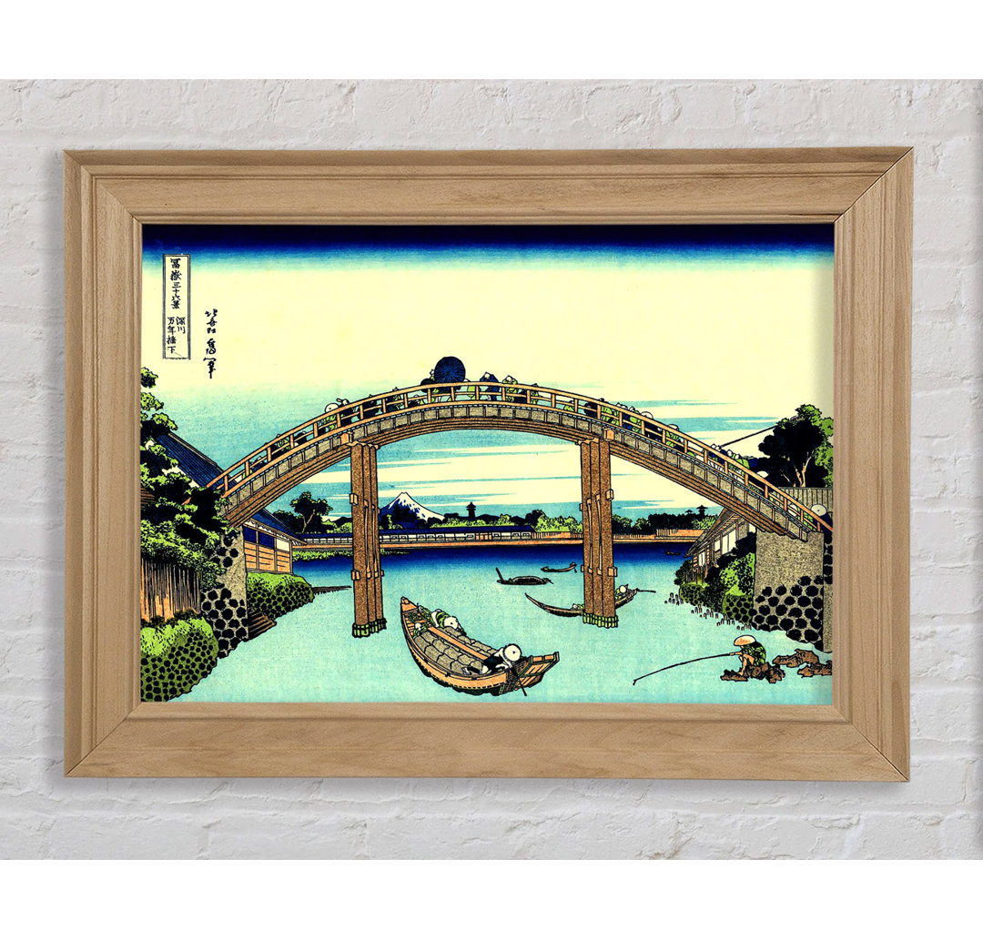 Hokusai Fuji durch die Mannenbrücke gesehen - Druck