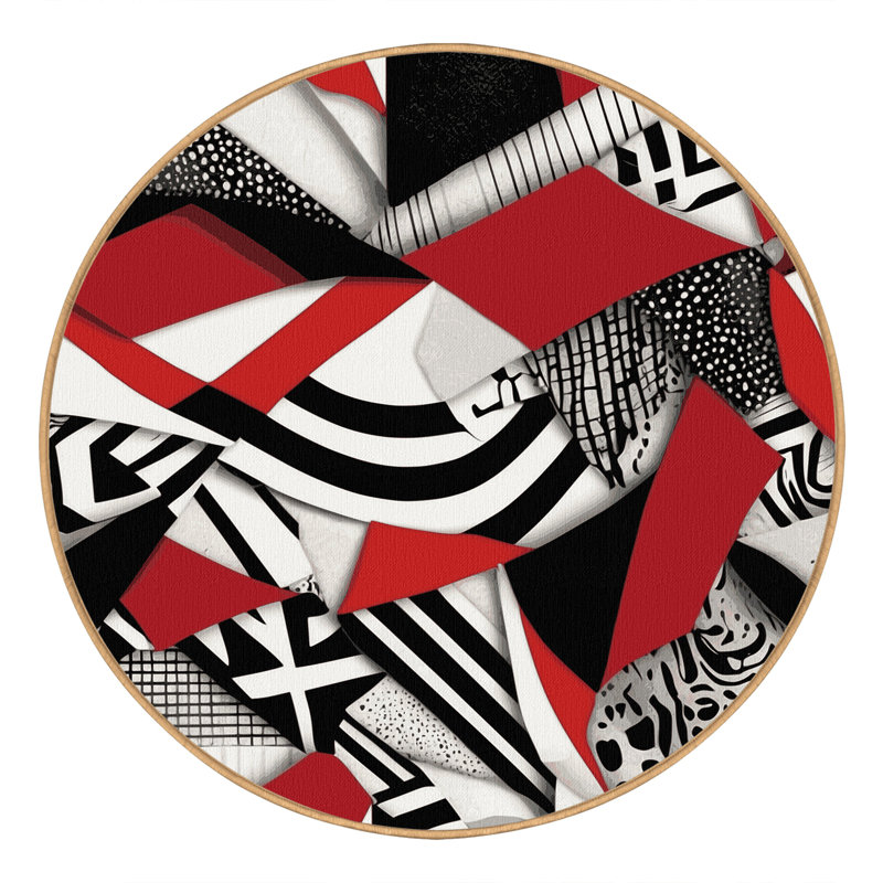 Cerise Orb Rug, Round 5'