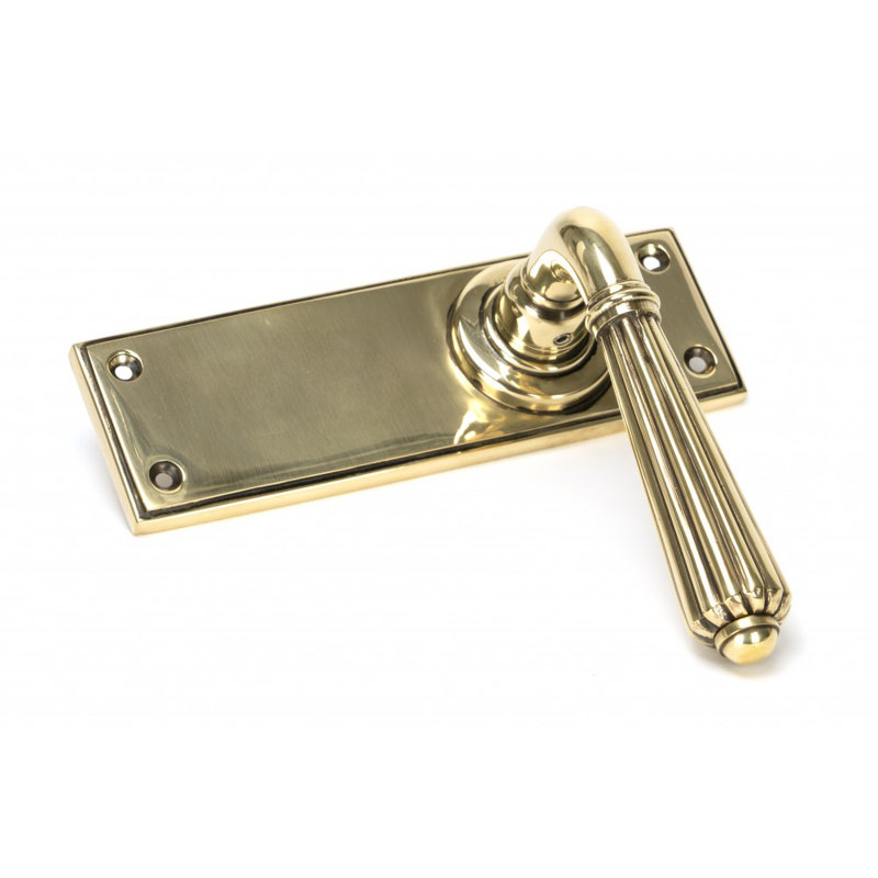 Hinton Dummy Door Handle Kit, Aged Brass