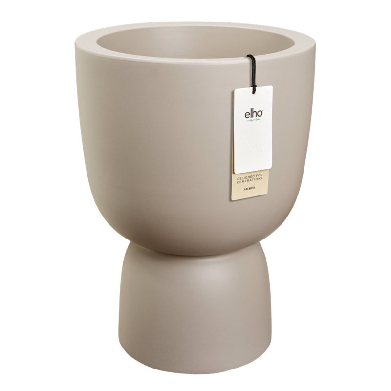 Elho Amber Coupe, 57.9cm H x 41.3cm W x 41.3cm D, Beige