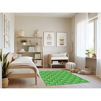 Tapis vert tissé à la machine