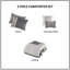 Ensemble d'édredon luxueux à rayures jacquard avec coussins décoratifs - grand