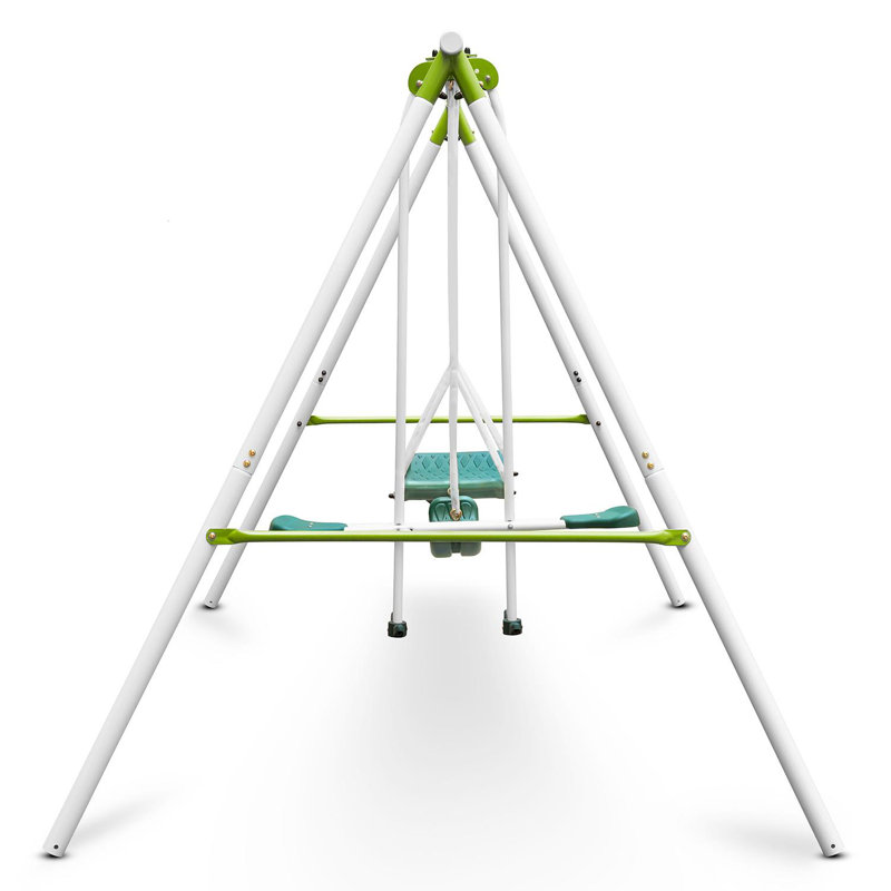 OneConcept Metal Swing Set with 3 Swing(s), Green