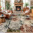 Rug Runner Washable - Hallway Runners Abstract Non-Slip Pet Friendly Low Pile Rug Soft Indoor Floor Mat Front Door for Bedroom Entryway Laundry Red-2007568872