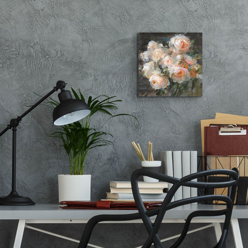  Art mural en verre «Braderie Roses» par Danhui Nai, H 12 po x l 12 po x P 0,13 po