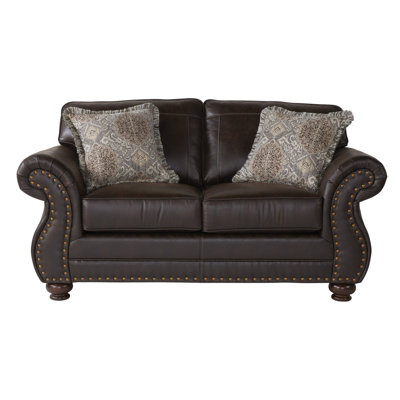 Evgeny Modern Sofa Fabric Upholstered Nailhead Loveseat
