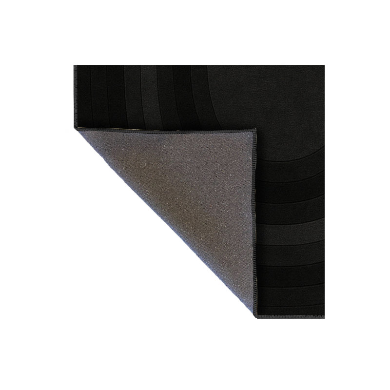 Tapis bleu tissé lavable rétro Mosso, 2 pi x 2 pi 11 po