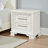 Nightstand W/ USB, Creamy White