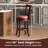 26'' Counter Height Swivel Barstools Set of 2 High Backs & Footrests Solid Wood-24852808-24852805