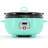 MegaChef 6.5 Liter Oval Electric Slow Cooker in Turquoise with Black Pot-110369535