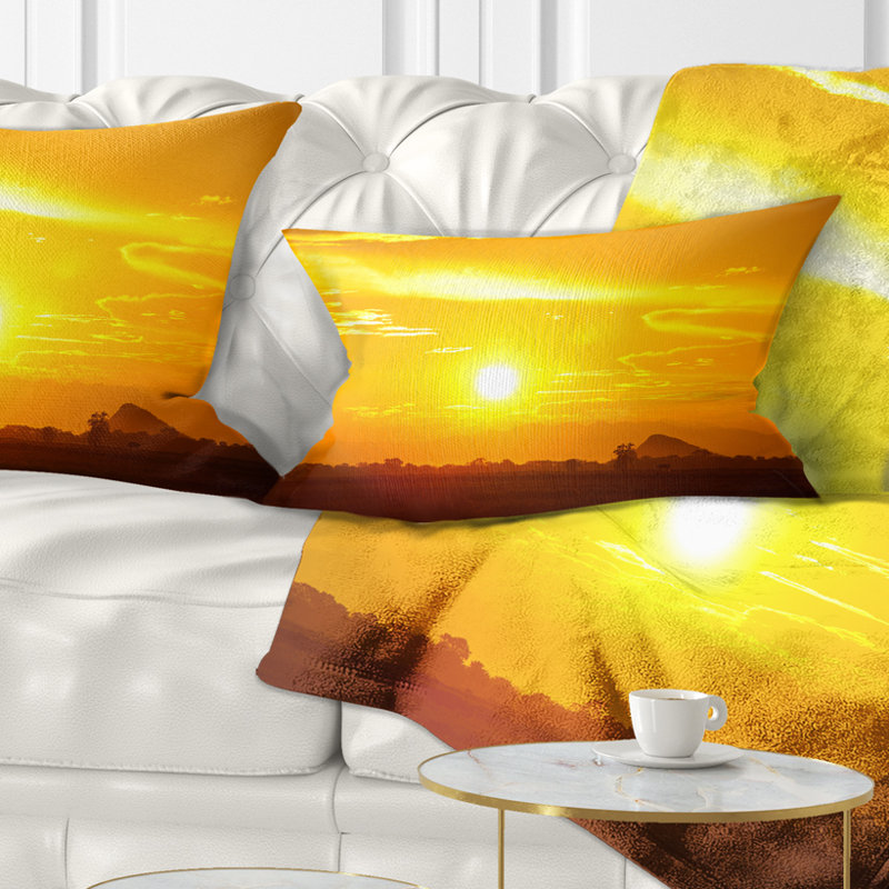 Housse et insert de coussin carré africain, 12 po x 20 po, Coussin lombaire