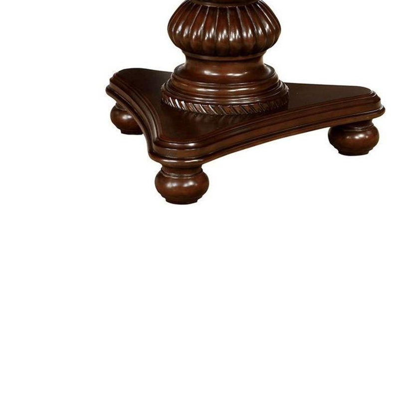 Nannie Extendable Dining Table, Brown Cherry