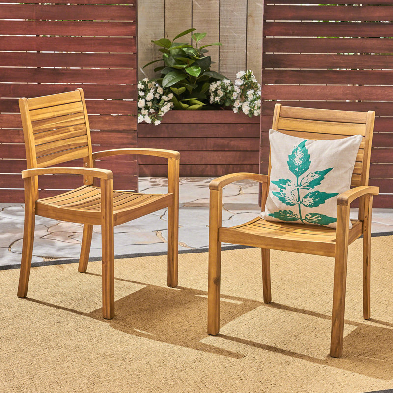 Chaise de patio Amini, Teck