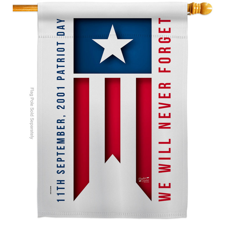 Double Sided 40 in. H x 28 in. W Polyester House Flag