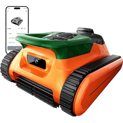 Cordless Robotic Pool Cleaner -Pool Vacuum 180W Brushless Motor, 45,000Pa Suction, Wall Climbing, Sonar Navigation, 3 Modes Automatic Pool Robot for Inground & Above-Ground Pools Up to 2150 Sq. Ft.