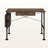 Parcel Weathered Oak and Black Writing Desk