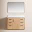 Meuble-lavabo simple 48 po avec plateau en pierre et miroir Cloverfield-93496091-93496089