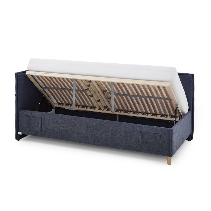 Chickerell Storage Bed, 140 x 200cm, Dark Blue